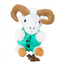 Örva Ram Ball Belly with a soft white ram character and turquoise treat-dispensing belly