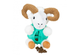 Örva Ram Ball Belly with a soft white ram character and turquoise treat-dispensing belly