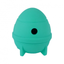 Örva Rocket Treat Toy in turquoise with treat-dispensing hole, assembled view