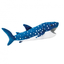 Örva Snuffle Basking Shark soft dog enrichment toy in blue with white spots and a wide grey mouth