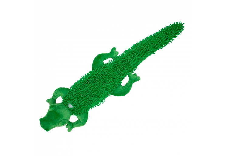 Örva Snuffle Croc green dog enrichment toy showing the full textured foraging surface