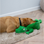 Dog searching for treats in the textured fabric of an Örva Snuffle Croc
