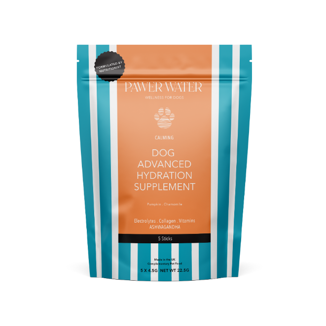 Pawer Water Calming Advanced Wellness Hydration Supplement for Dogs – pack of 5 sticks