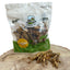 Bag of Paddock Farm Chicken Feet natural dog treats with loose air-dried chews in front, grain-free single-ingredient treats supporting joint health, sold at Amy’s Pet Supplies.