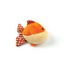 Tabby Patch orange and cream goldfish cat toy with gingham tail