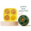 Homemade frozen dog treats made with Woof Pupsicle Treat Tray beside green Pupsicle Toy