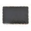 Grey Velvet Stripes Square Pet Bed - SMALL