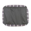 Grey Velvet Stripes Square Pet Bed - SMALL