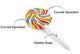P.L.A.Y. Snack Attack Lollipup plush dog toy shaped like a colourful lollipop, made with eco-friendly materials and durable stitching.